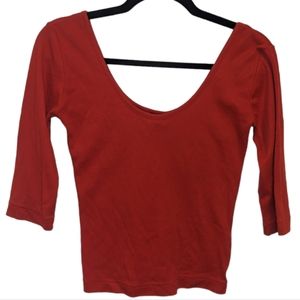 Antics Deep Red Scoop Back Top S 🔥❤️